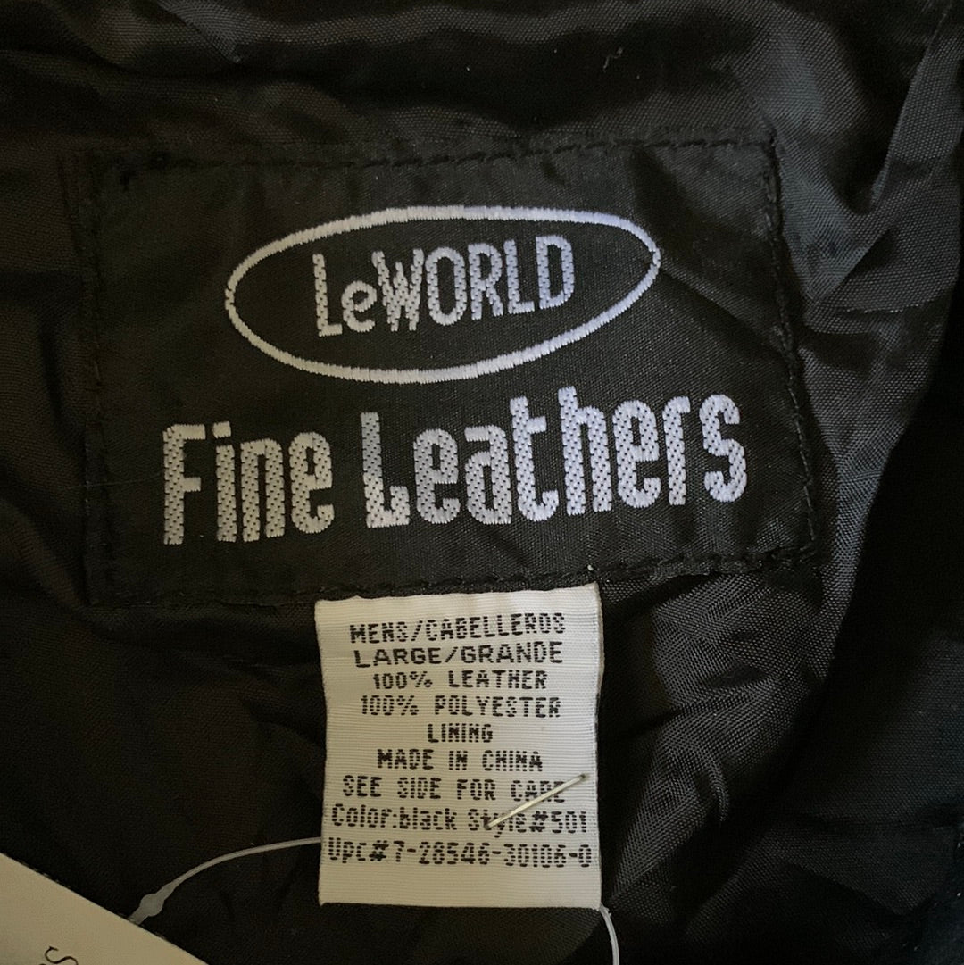 90's NWT Leather Jacket - XLarge - 24” x 29.5”