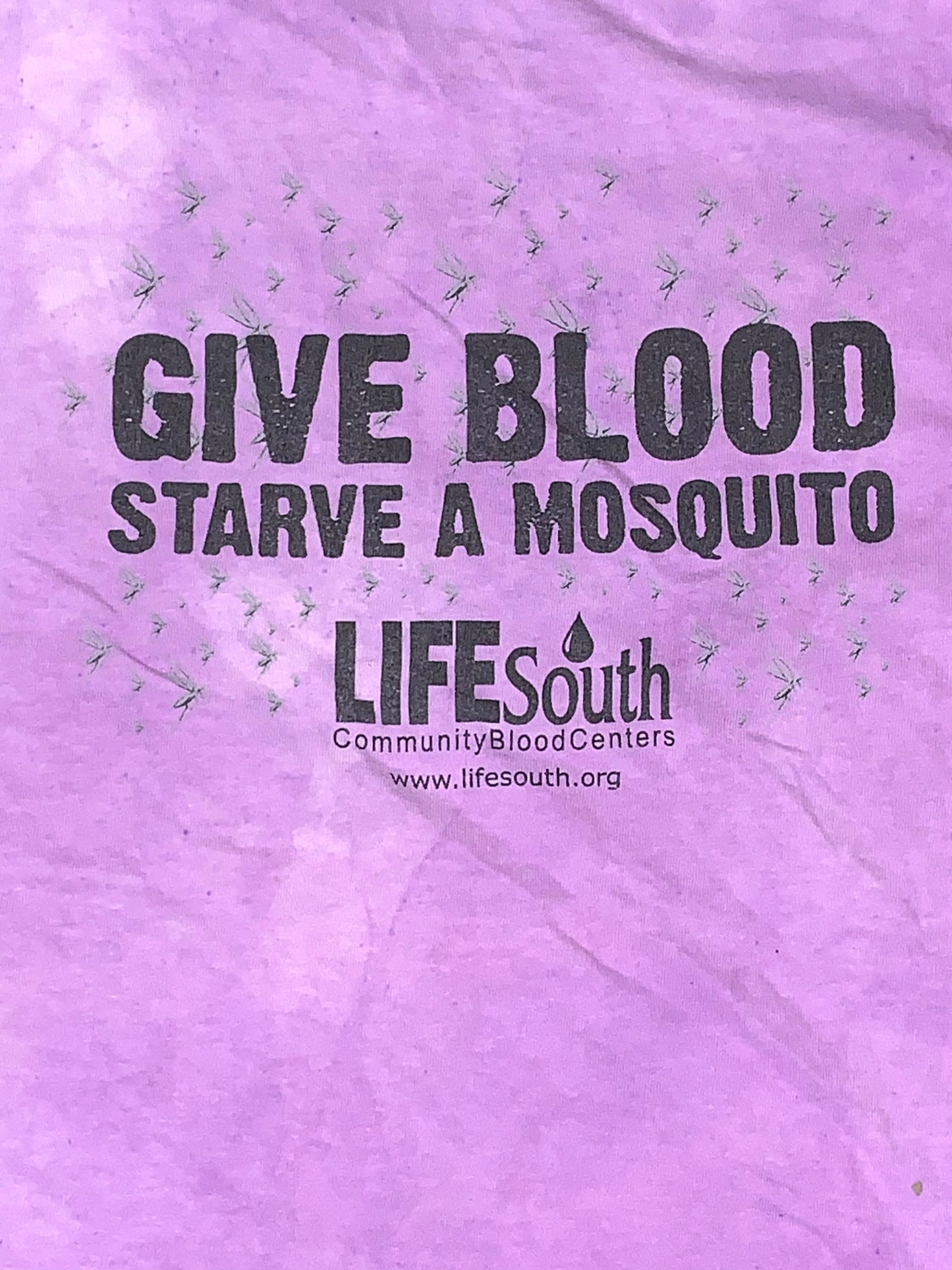 Starve a Mosquito Tshirt - Large - 22” x 27”