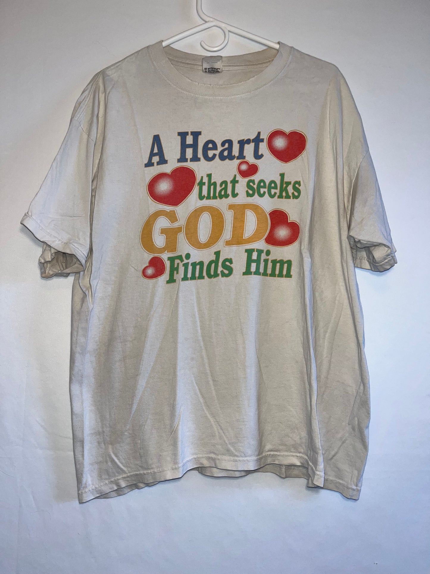 A Heart That Seeks God Tshirt - Large - 23” x 28”