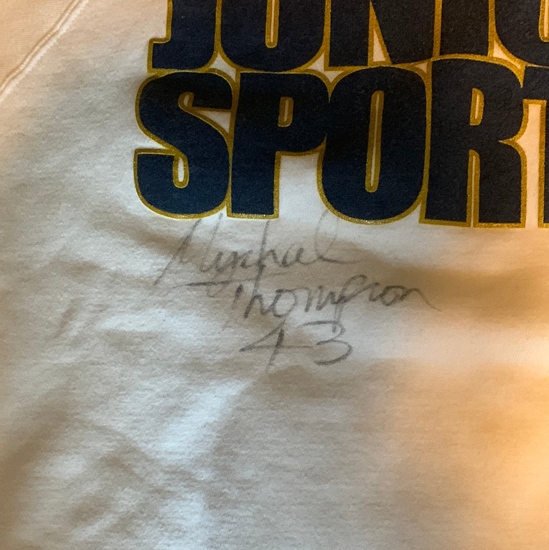 Junior Sports Mychal Thompson Signed Crewneck - 23" x 23.5"