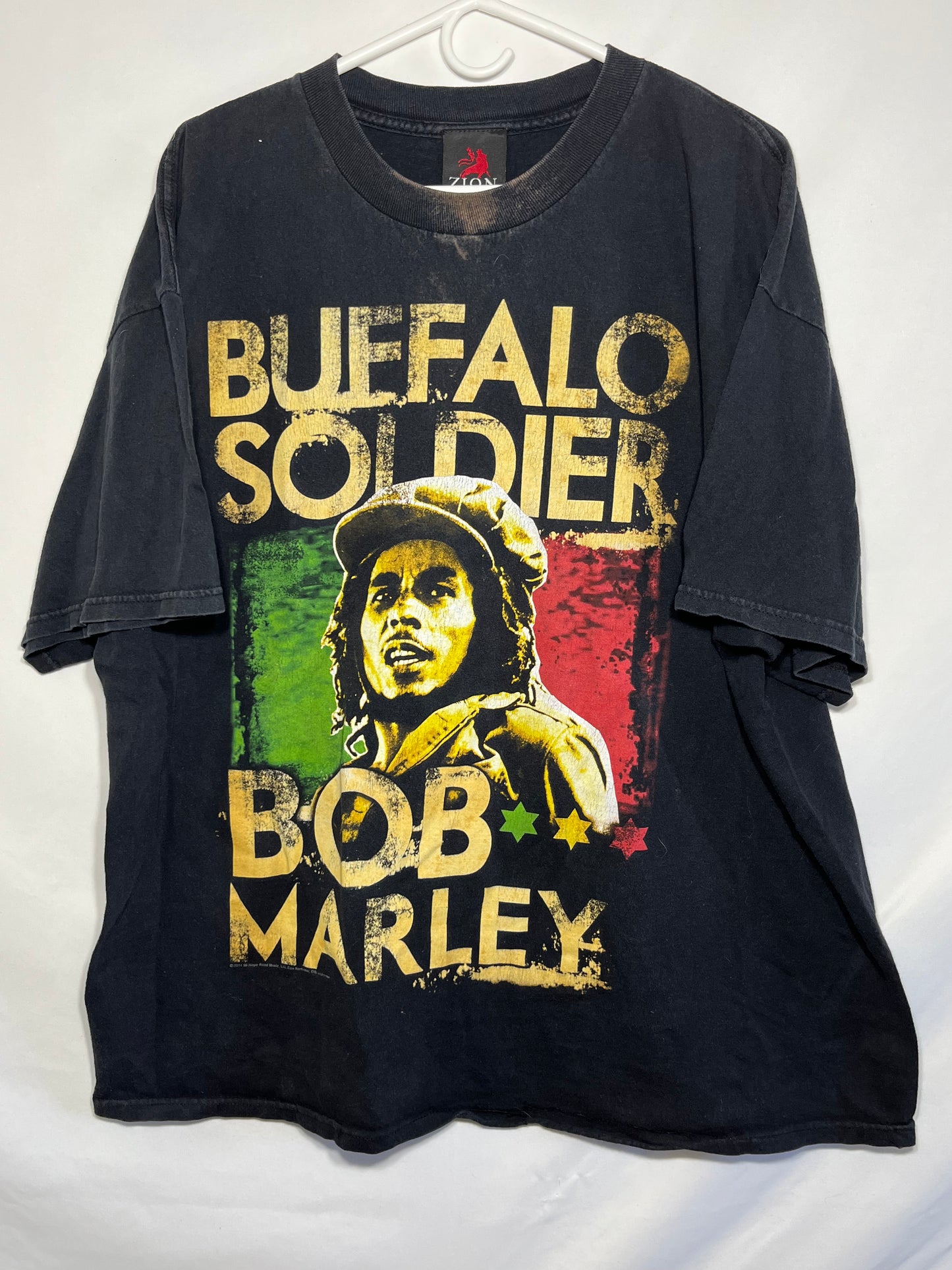 Zion Bob Marley Buffalo Soldier Tshirt - XLarge - 25” x 28.5”