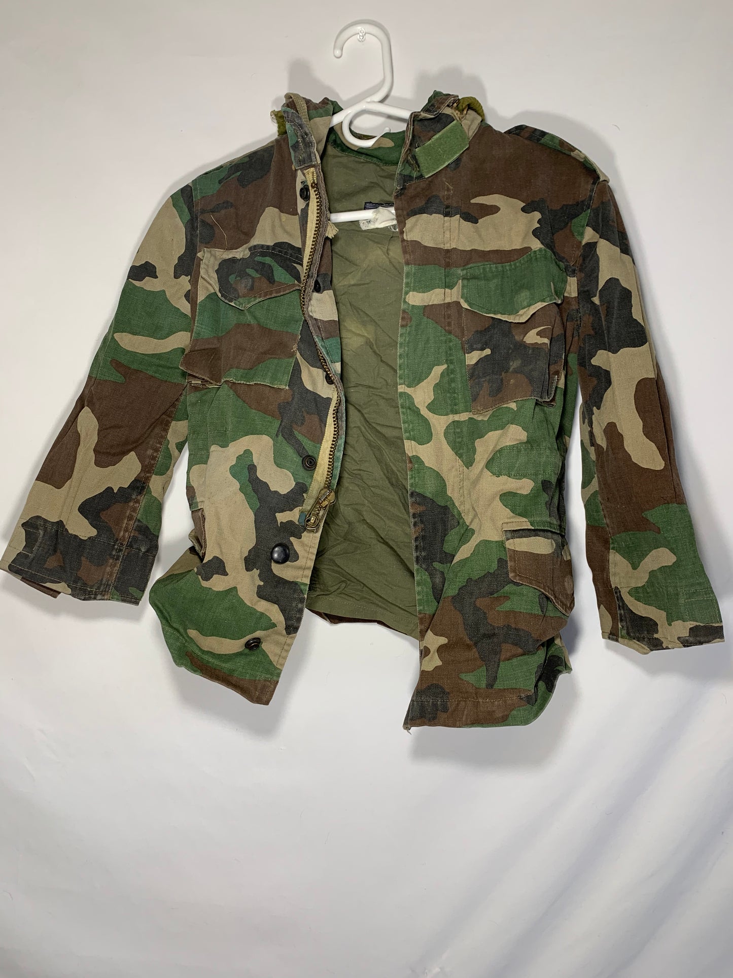 80's Crames Camo Zip Jacket - Boxy XSmall - 17” x 20.5”