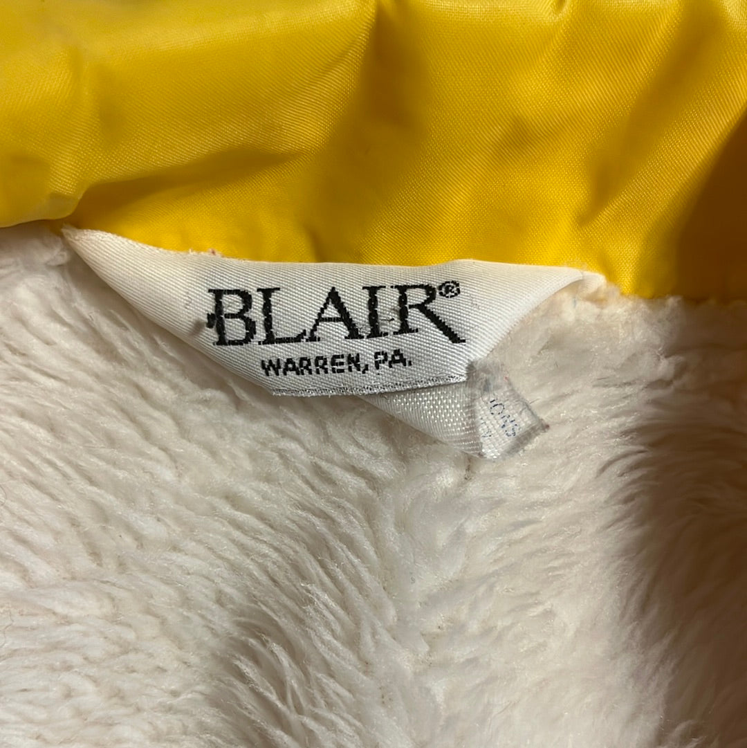 Chaqueta bordada con forro de piel Blair de los años 80 - L 21" x 27"