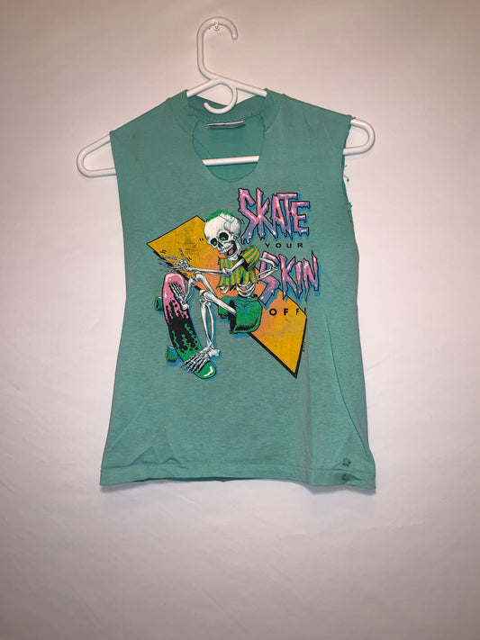 90's Skate Your Skin Off Cutoff - XXSmall - 12.5” x 20”