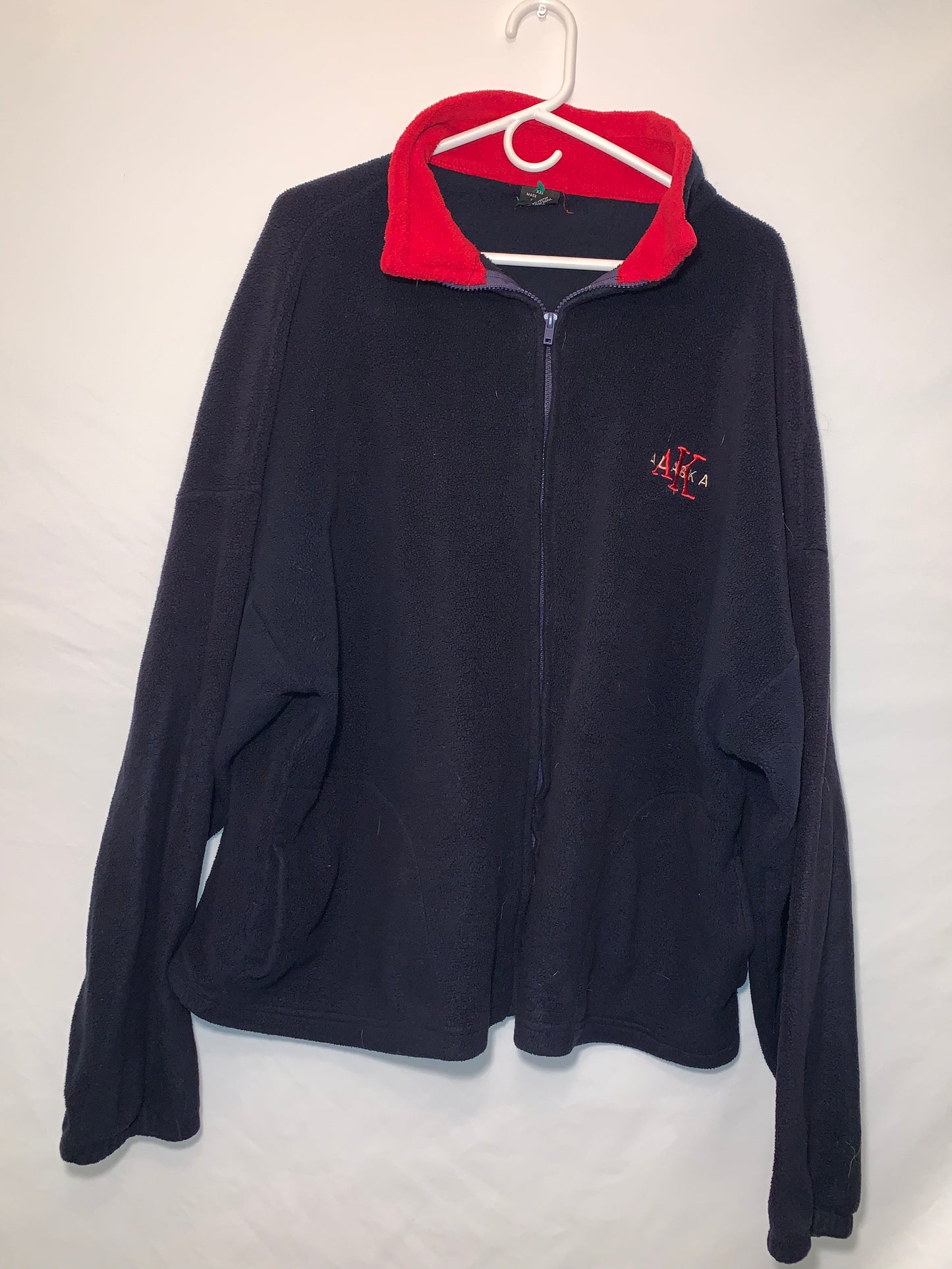 90's Alaska Fleece Zip Up - XLarge - 24” x 25”