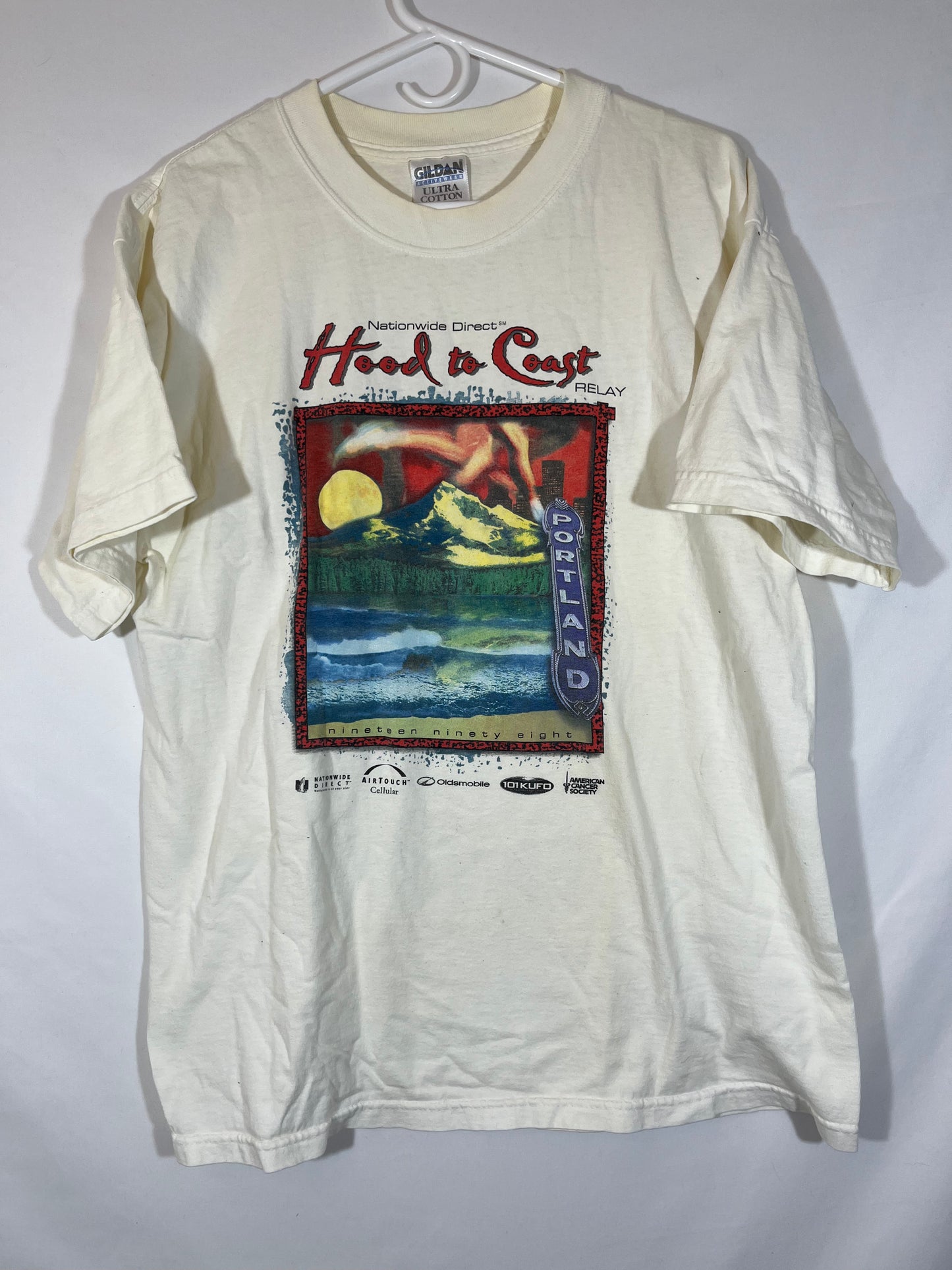 90's Gildan Head to Coast Portland Tshirt - Medium - 20.5” x 27.5”