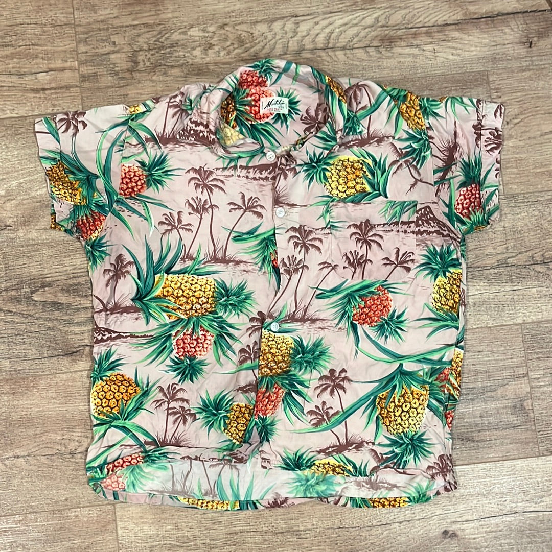 50's Rayon Hawaiian Shirt - M 22” x 25.5”