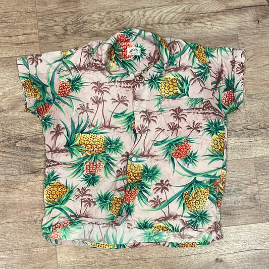 Camisa hawaiana de rayón de los años 50 - M 22" x 25.5"