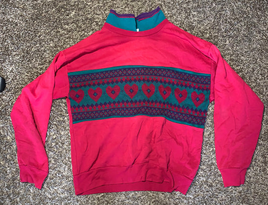 80's Nucleus Collared Sweatshirt - Medium - 20” x 22”