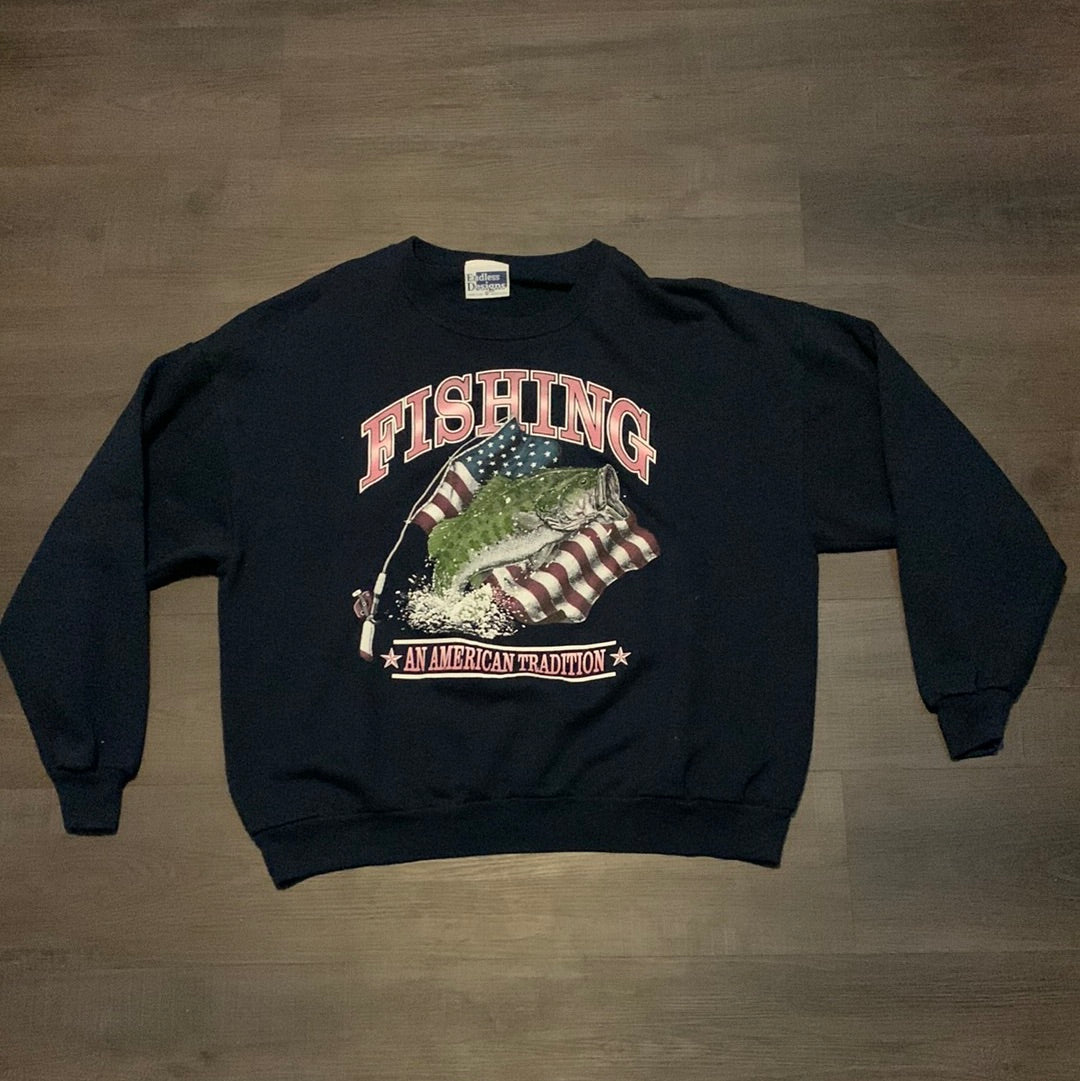 90's Fishing Crewneck - 26” x 26”