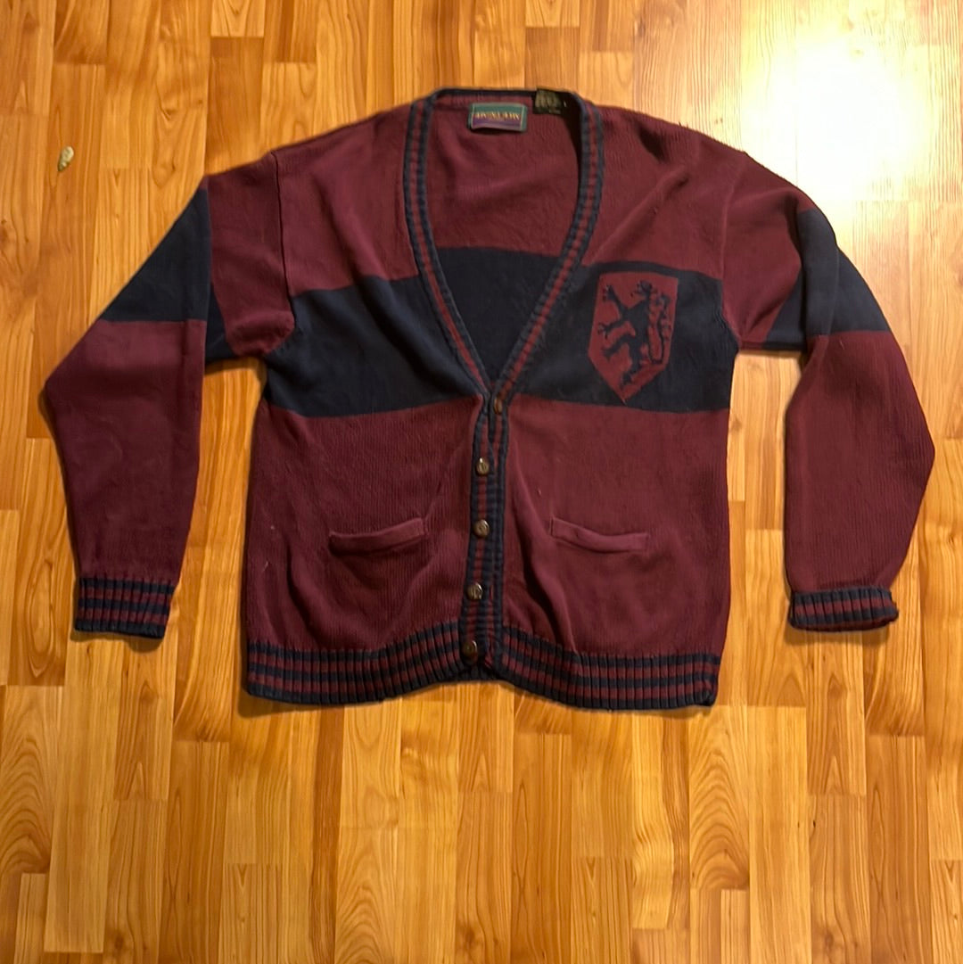 90's Hunting Horn Cardigan - Medium - 21.5” x 28”