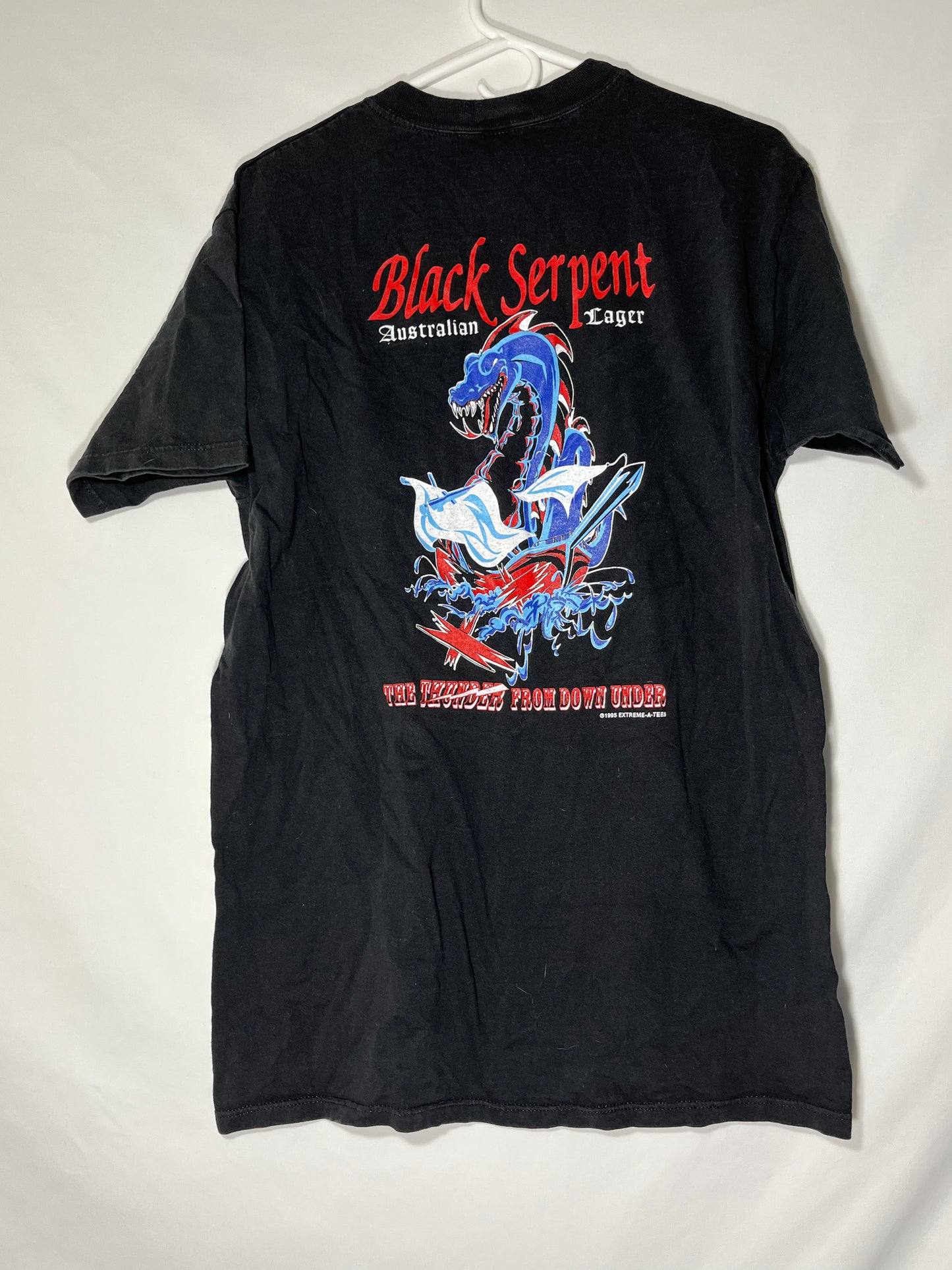 80's Russell Black Serpent Tshirt - Medium - 20” x 29.5”