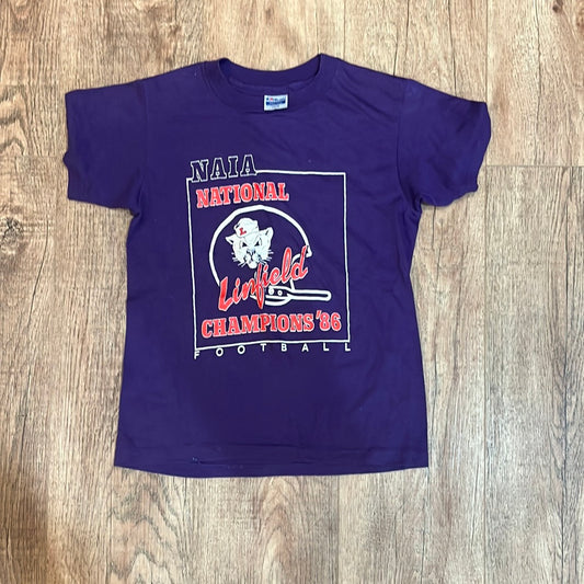 80's Linfield Football Champions Tshirt - XSmall - 15” x 21”