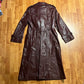 70's Genuine Leather Trench Coat - 19.5” x 45”