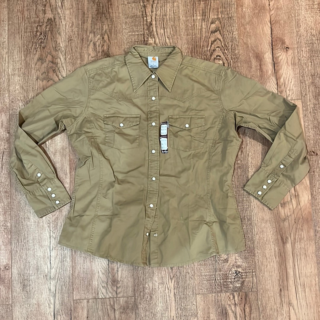 Carphartt Pearl Snap Shirt - Large - 23” x 28”