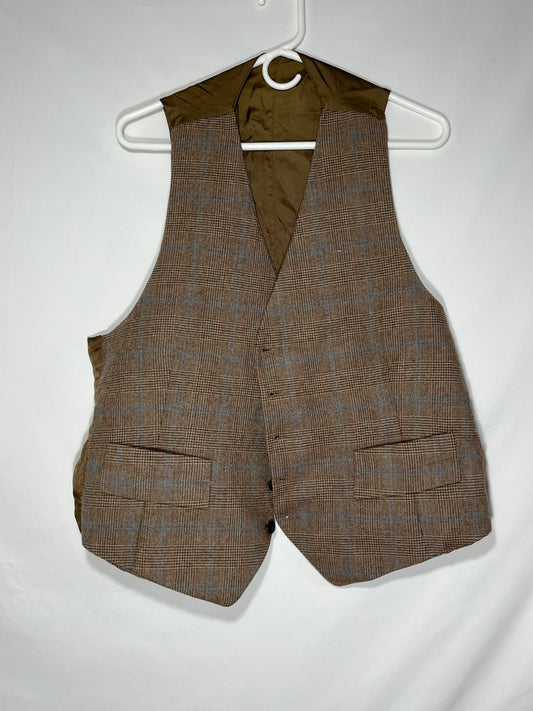 90's Plaid Vest - Large - 22” x 21.5”