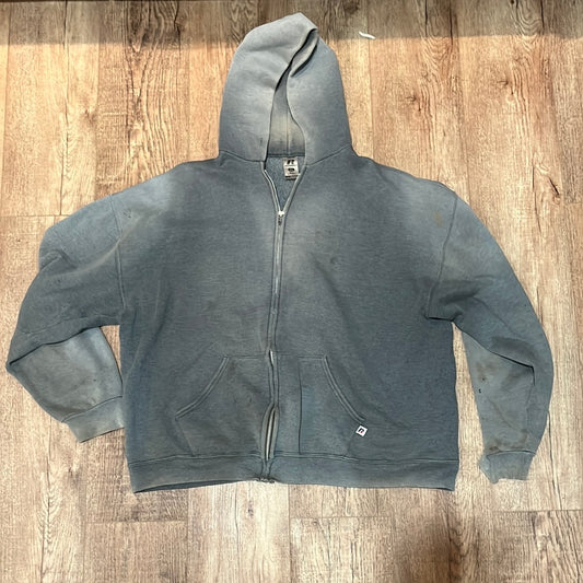 Faded Russell Zip Up - 27” x 25”