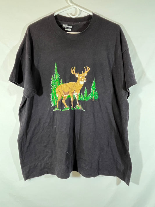 80/90's Pier Connection Deer Tshirt - Large - 23.5” x 27.5”