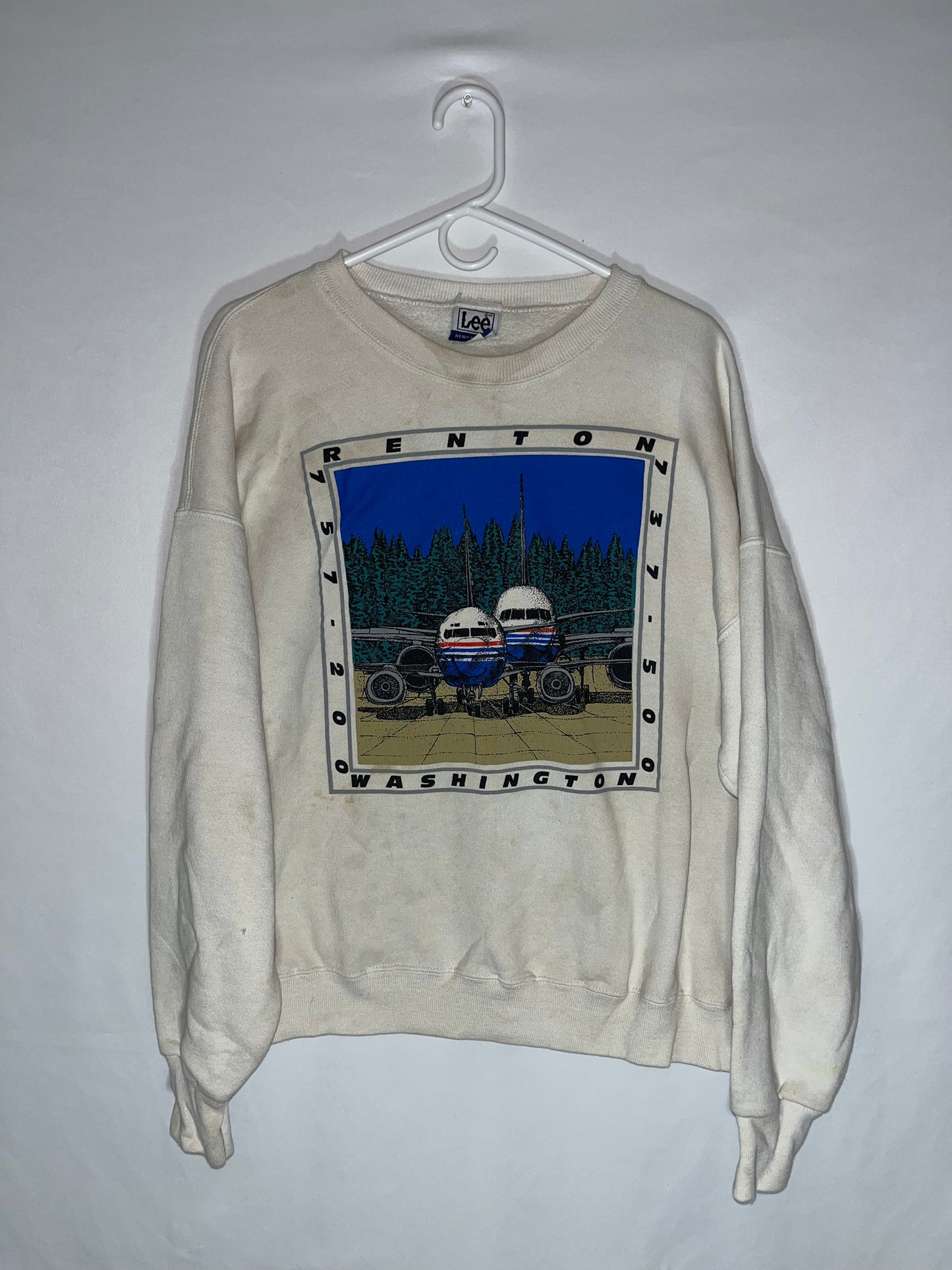 80/90's Lee Washington Crewneck - XLarge - 25” x 25.5”