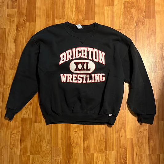 Y2K Russell Brighton Wrestling Crewneck - XL 23.5" x 25.5"