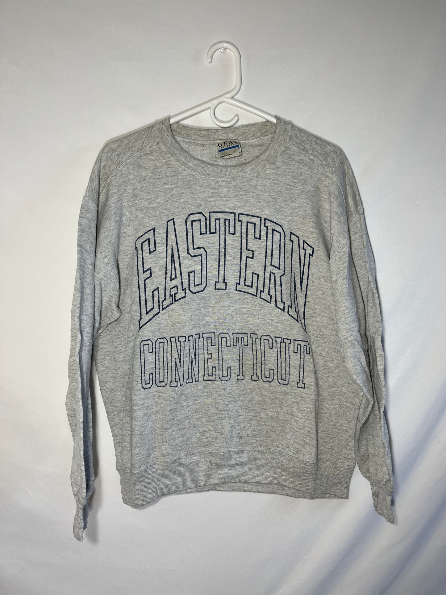 90's Gear Eastern Connecticut Crewneck Sweatshirt - Medium - 21.5” x 24.5”