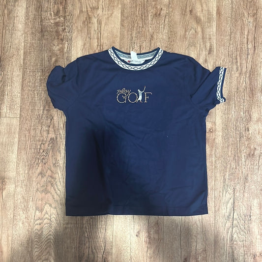 90's Play Golf Ringer Tshirt - 22” x 25”