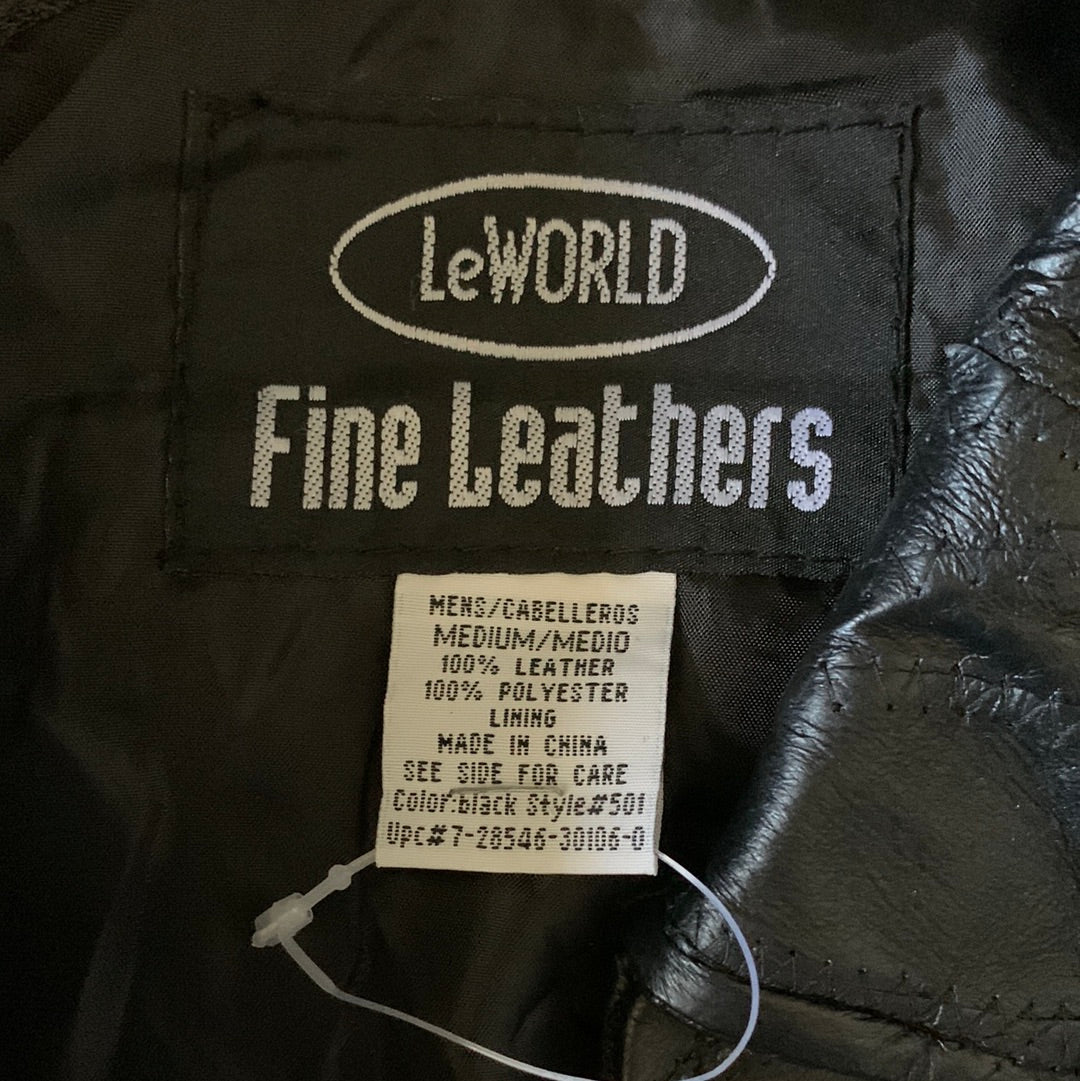 90's NWT Leather Jacket - Large - 22.5” x 29.5”