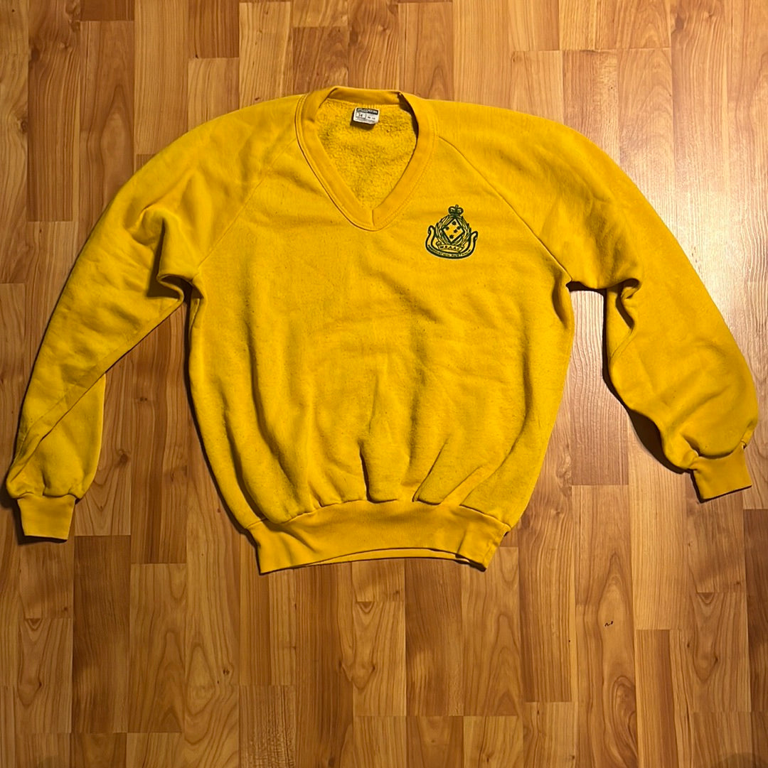 70's Yellow Sweater - S 18.5” x 22”