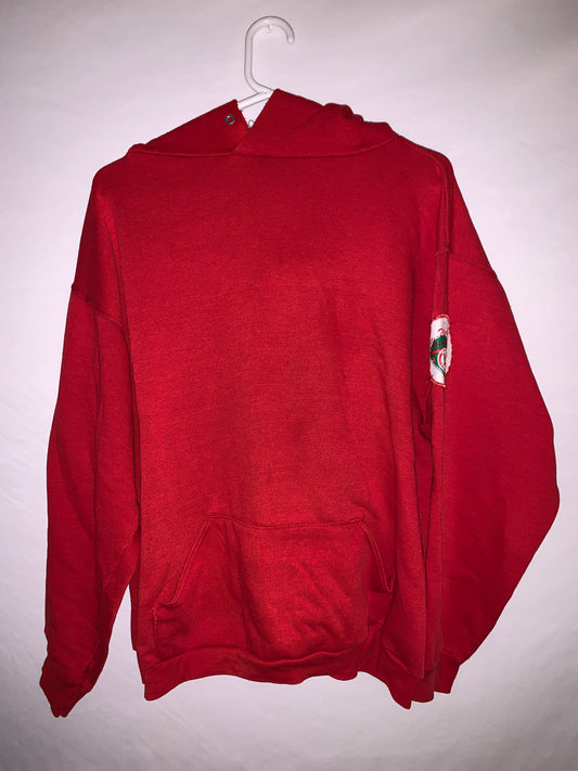 80's Cardinals Patch Hoodie Sweatshirt - Large - 23” x 25.5”