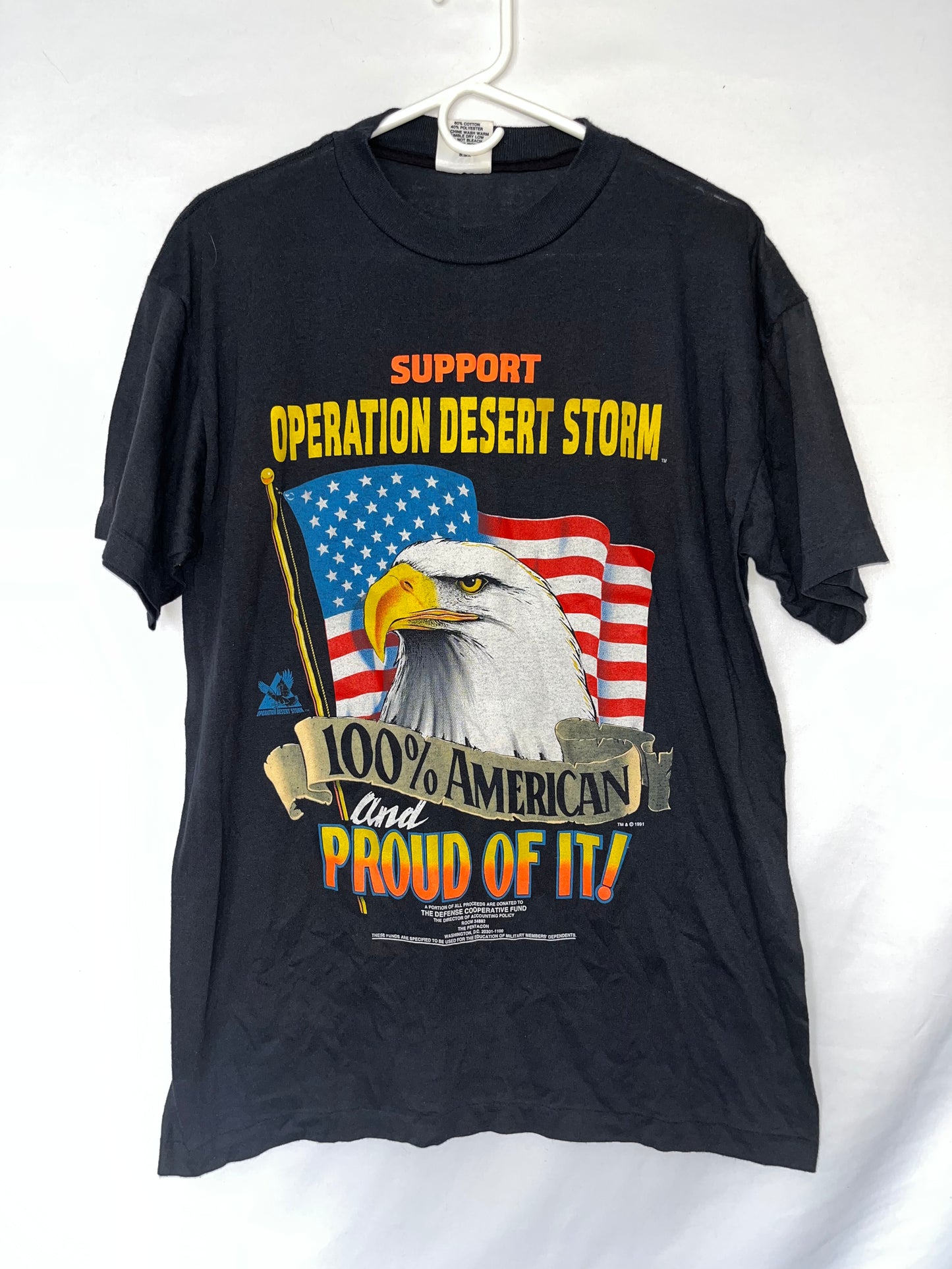 90's Operation Desert Storm Tshirt - Medium - 21” x 30”