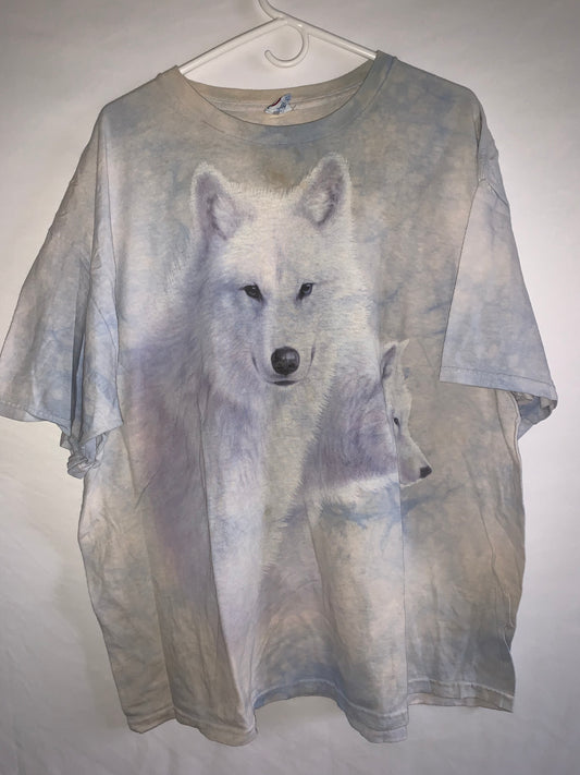 Camiseta de lobo Tie Dye - XL - 25" x 26.5"