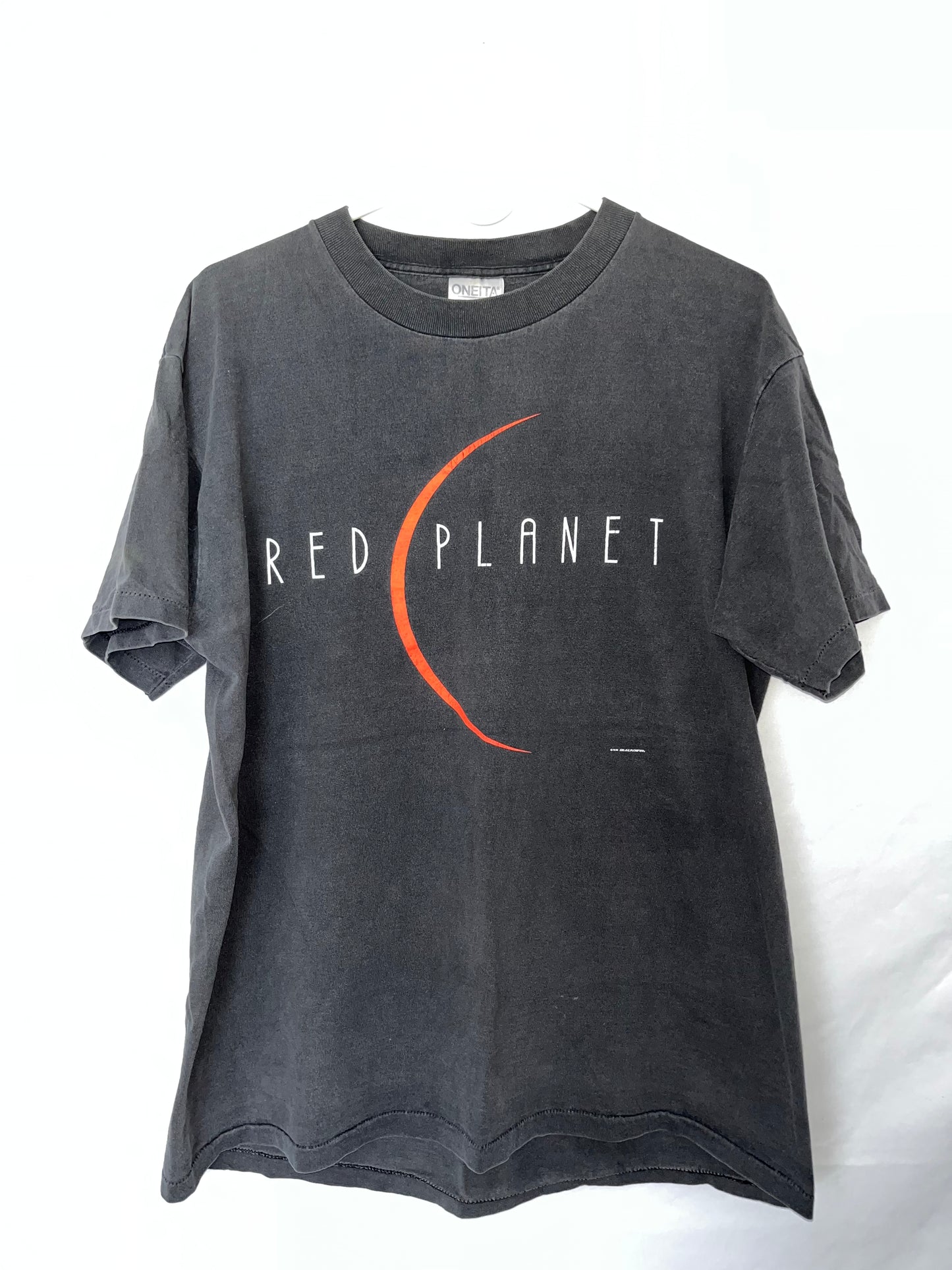 90's Oneita Red Planet Manned Mission Tshirt - Large - 22.5” x 27”