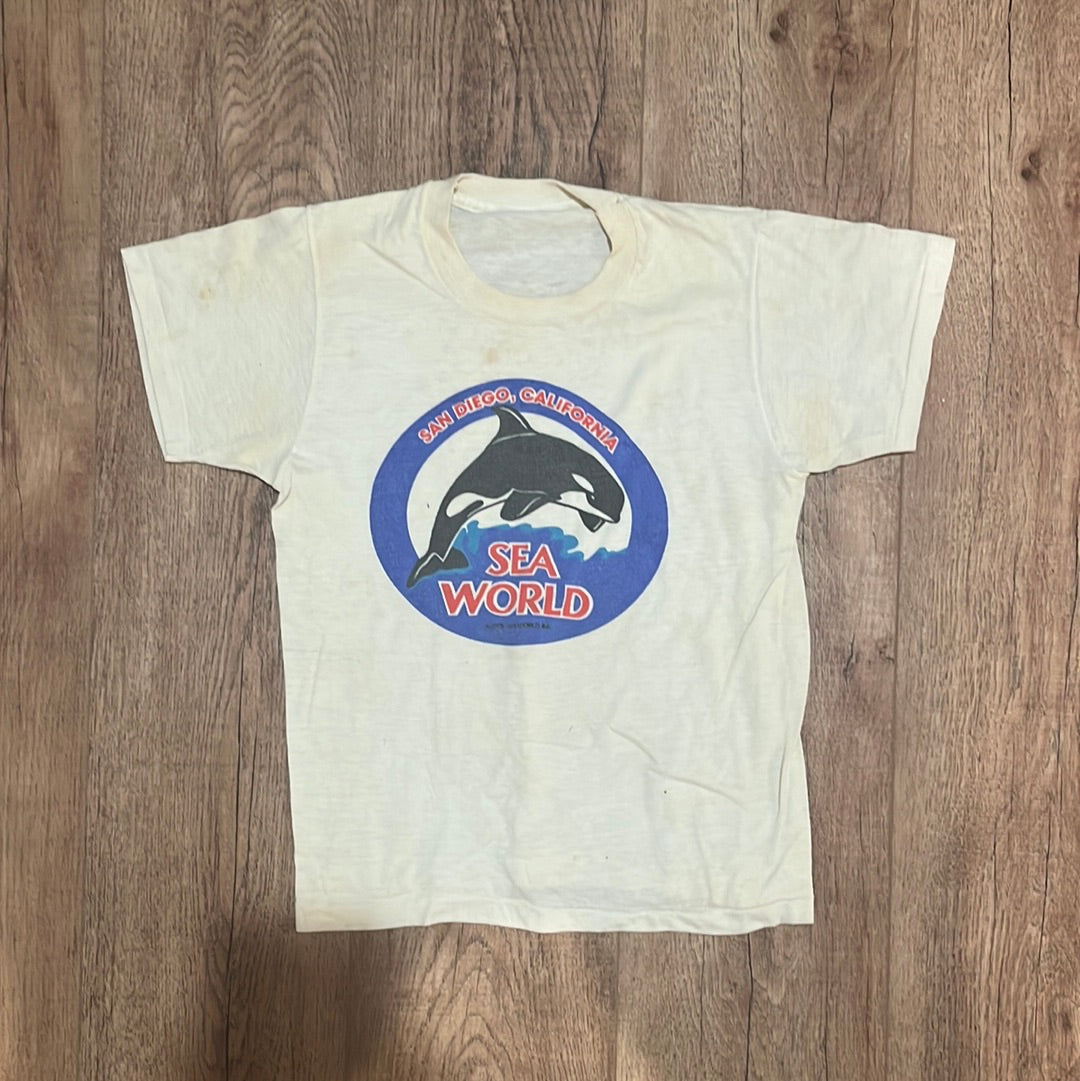 80's San Diego Sea World Baby Tshirt - 15” x 20.5”