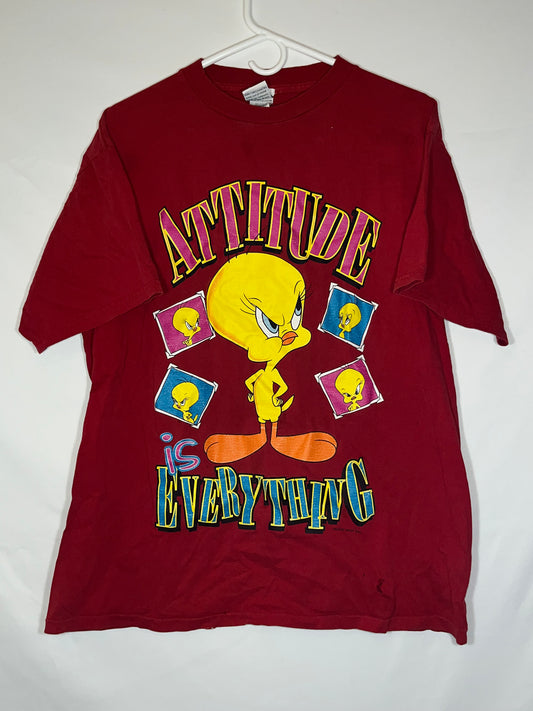 Looney Tunes Tweety Attitude is Everything T 恤 - 中号 - 21 英寸 x 27 英寸