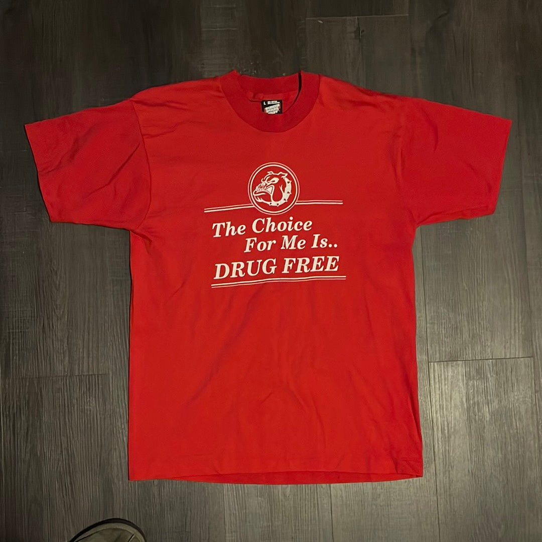 80's Drug Free Tshirt - 20" x 28"