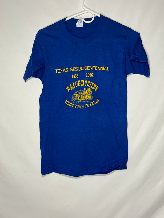 Camiseta Healthknit Texas Sesquicentennial de los años 80 - XS - 15" x 25.5"