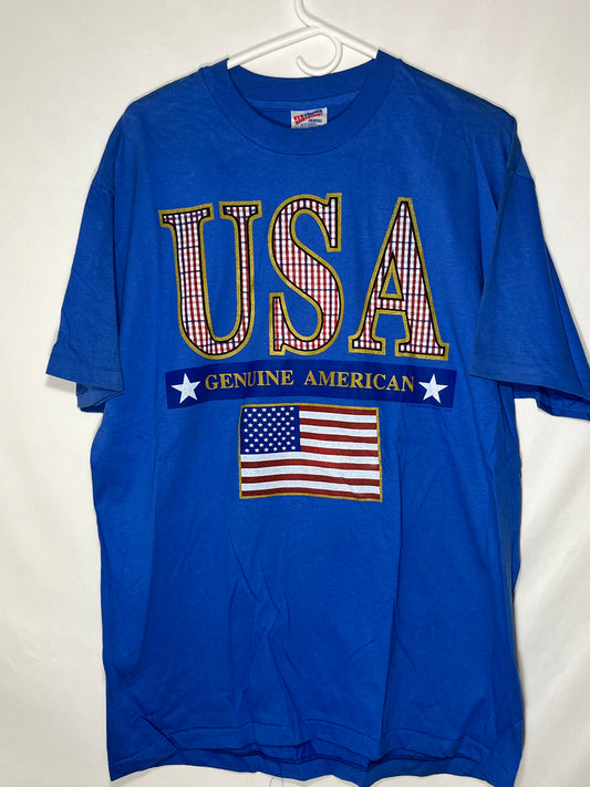 90's Hanes Heavyweight USA Genuine American Tshirt - Medium - 21” x 29.5”