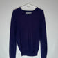 Navy V Neck Sweater - Large - 22.5” x 24”