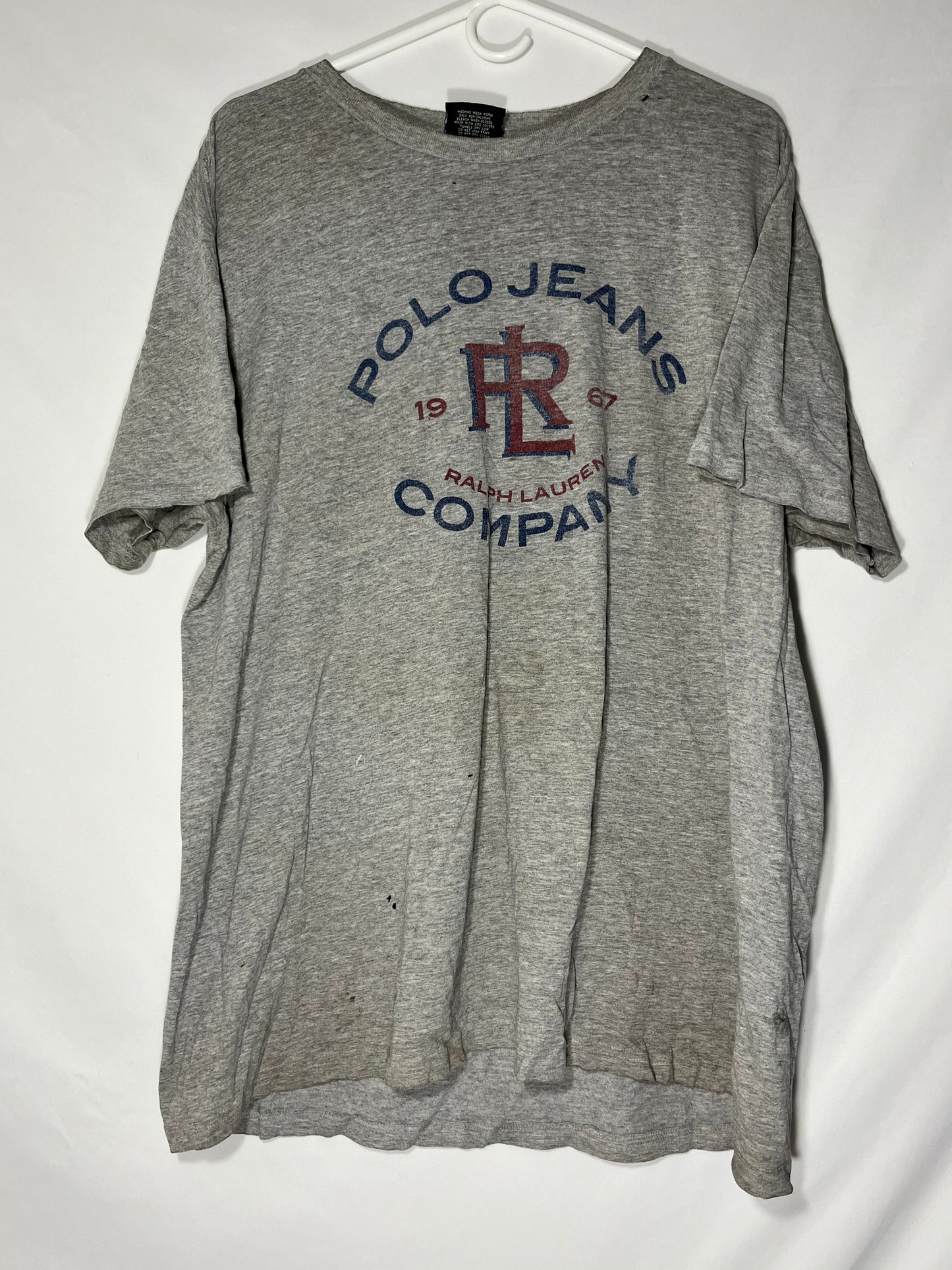 Polo Ralph Lauren Distressed Tshirt - XLarge - 24” x 30”