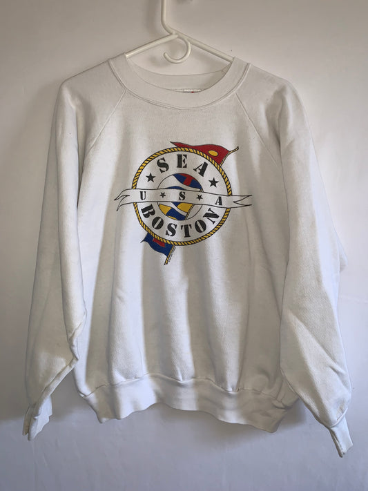 80's Miller Sea Boston Crewneck - XLarge - 24” x 23”