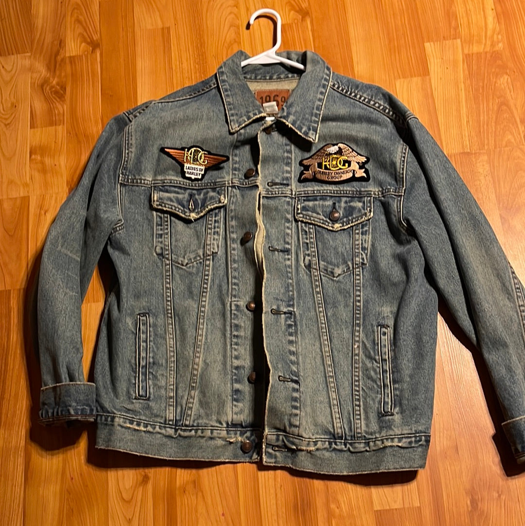 Gap Harley Davidson Jean Jacket - L 22" x 27"