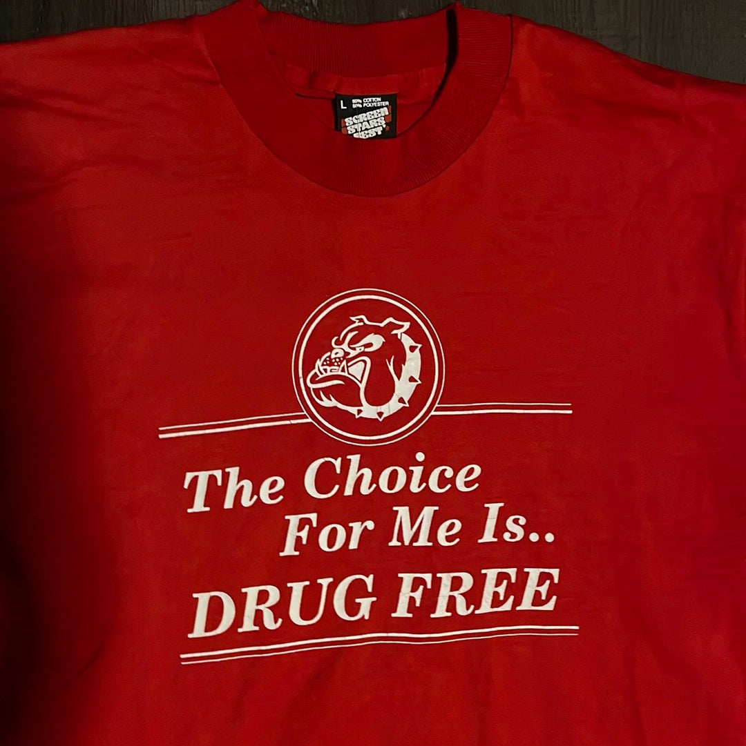 80's Drug Free Tshirt - 20" x 28"