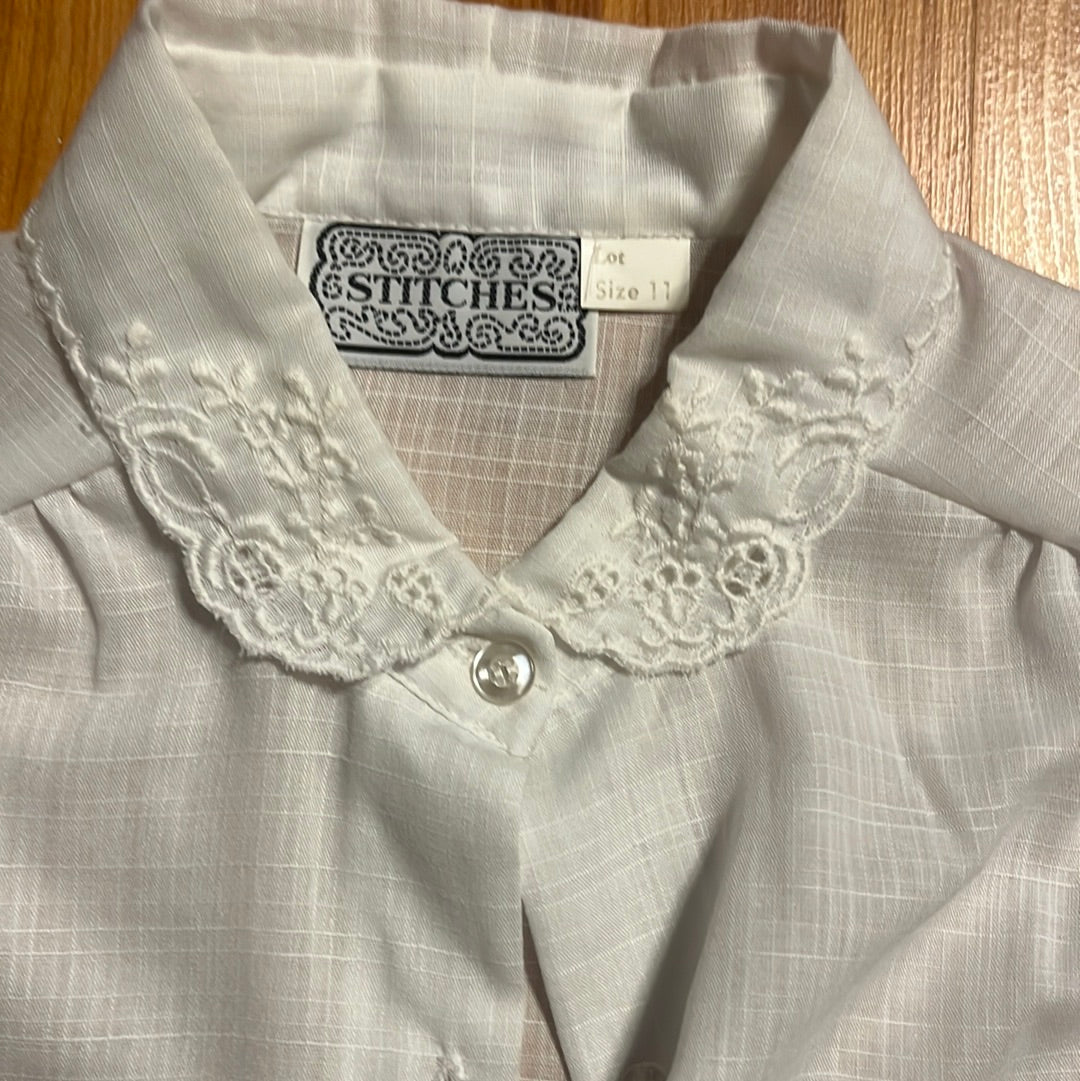 60's Stitches Button Up - M 17” x 27.5”