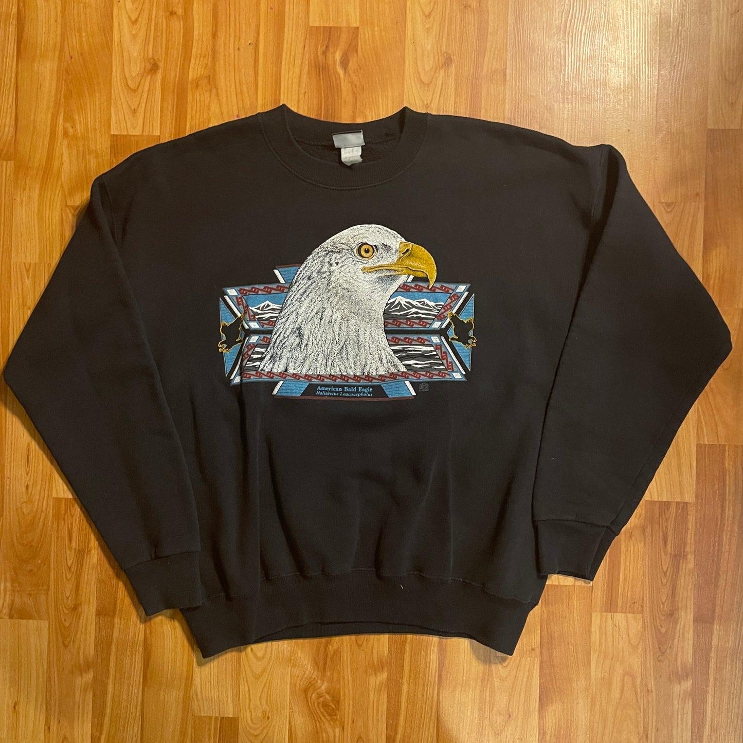 90s Lee Heavyweight Bald Eagle Crewneck - 23.5" x 27"