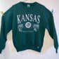 Jersey de cuello redondo Russell Kansas de los 90 - Pequeño - 19.5" x 23.5"