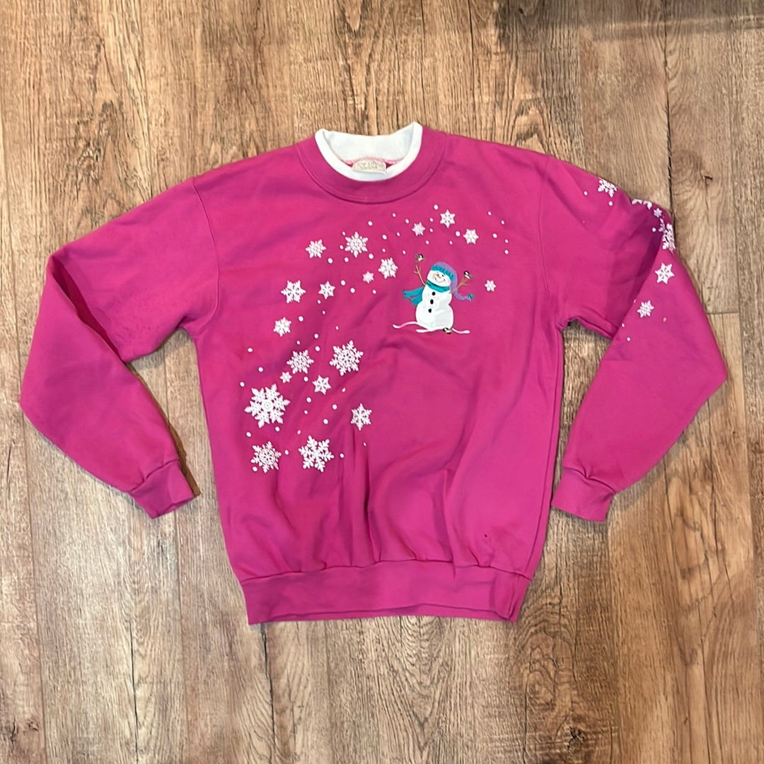 Top Stitch Snowman Crewneck - Small - 19.5” x 24.5”