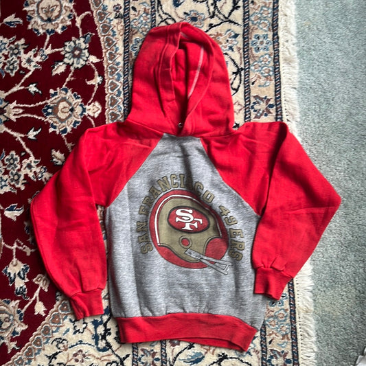 80's 49er's Hoodie Sweatshirt - XXSmall - 13" x 18"