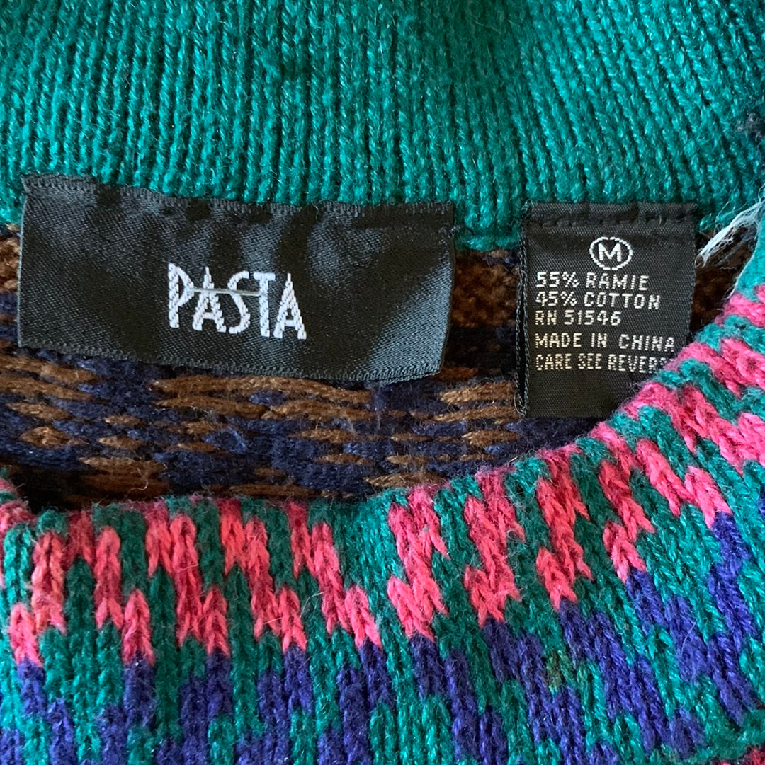 90's Pasta Sweater - Small - 19.5” x 24.5”