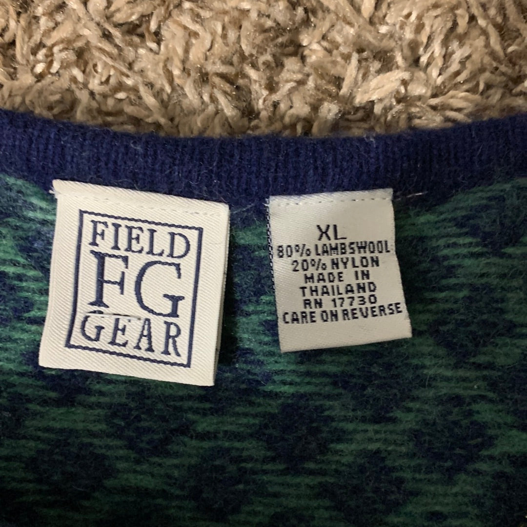 Field Gear Lambswool Nylon Sweater Quarter Zip - Small - 18” x 22.5”