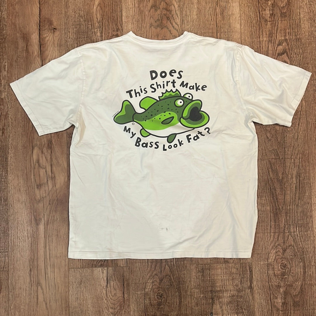 Does my bass look fat Fish Tshirt - Large - 23” x 28”